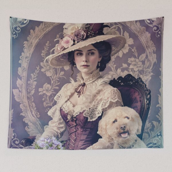 Item preview, The Pink Lady and Her Poodle designed and sold by Lisa Marie Mercer.
