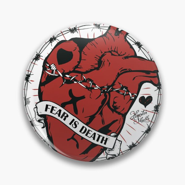 Item preview, Heart tattoo have courage and heart old school fear is death barber designed and sold by Achille3777.