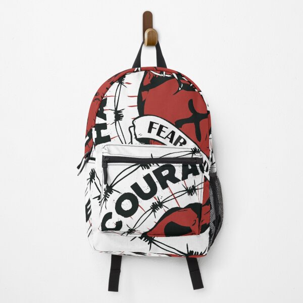 Item preview, Heart tattoo have courage and heart old school fear is death barber designed and sold by Achille3777.