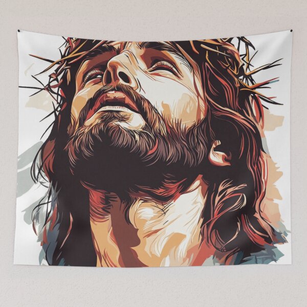 Item preview, Jesus Wearing Crown of Thornes Color designed and sold by GearGrafix.