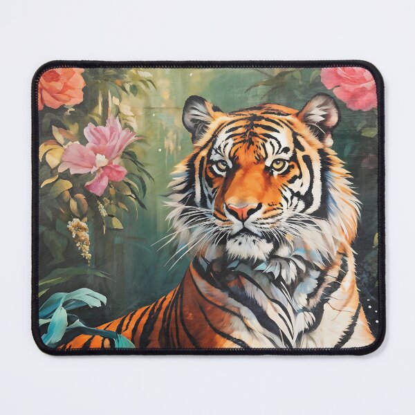 Item preview, Bathtub Floral Tiger Maximalist trendy y2k, preppy colorful designed and sold by ArticraftShop.