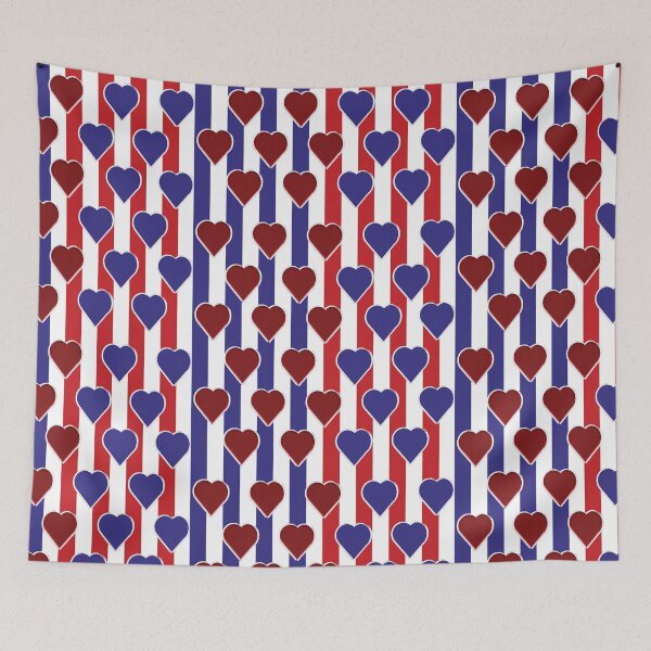 Item preview, Red Valentine Heart-red blue pattern 10 designed and sold by StudioViArt.