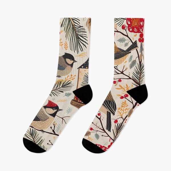 Item preview, Winter birds at the feeder designed and sold by Folksy Living.