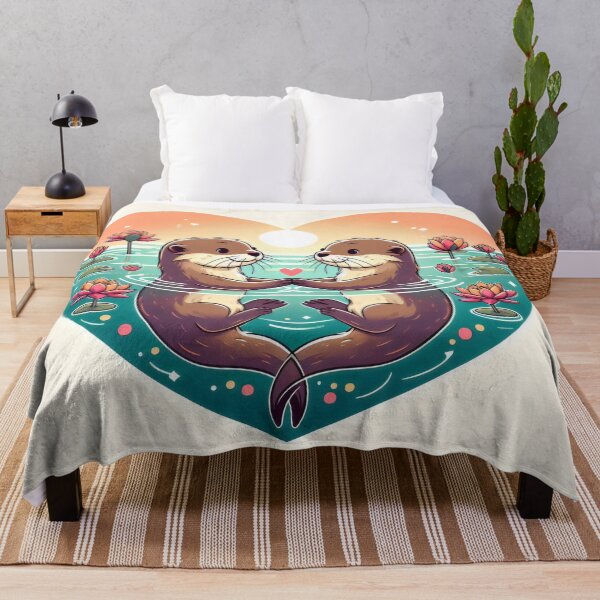 Item preview, Otters Holding Hands in Pond designed and sold by Mechanical-Artt.