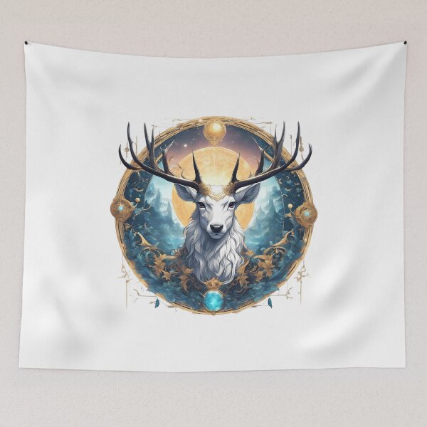 Item preview, Majestic Celestial Deer - Mystical Zodiac Forest Design designed and sold by MystiqSlav.