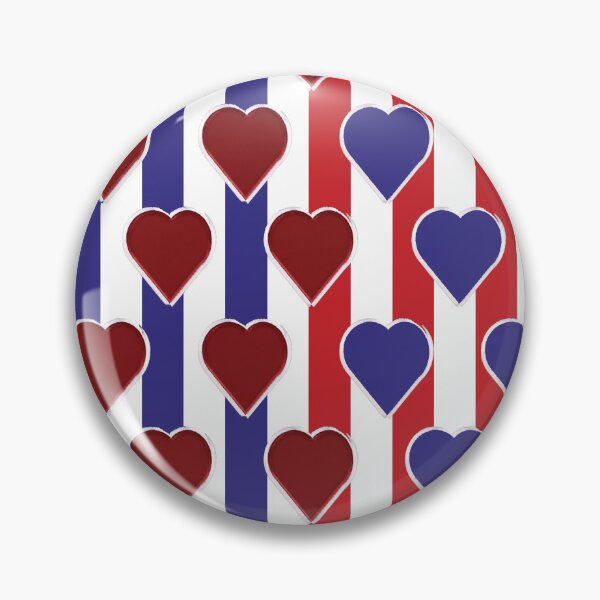 Item preview, Red Valentine Heart-red blue pattern 10 designed and sold by StudioViArt.