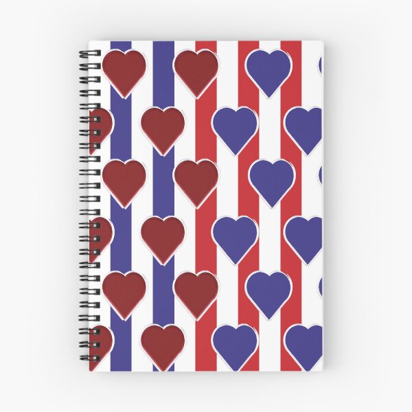 Item preview, Red Valentine Heart-red blue pattern 10 designed and sold by StudioViArt.
