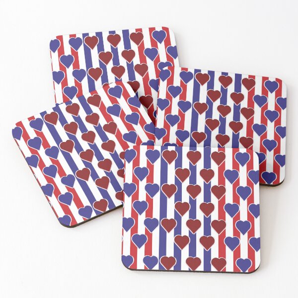 Item preview, Red Valentine Heart-red blue pattern 10 designed and sold by StudioViArt.