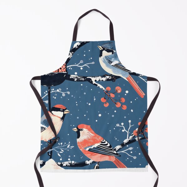 Item preview, Winter birds at the bird feeder designed and sold by Folksy Living.