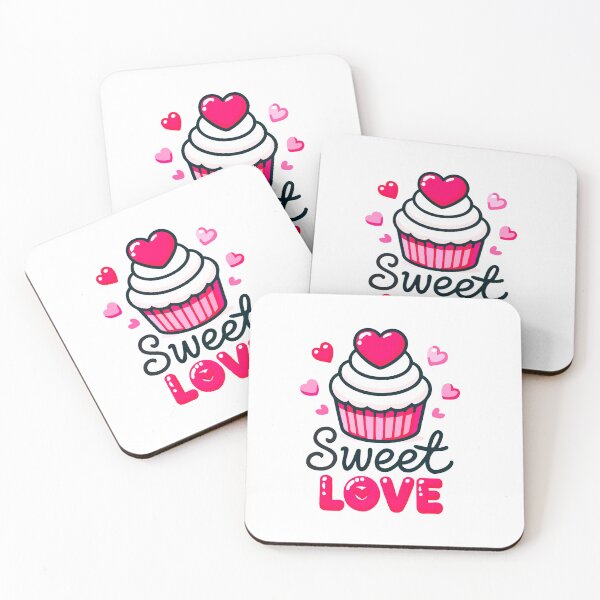 Item preview, Sweet Love Cupcake Typography designed and sold by Akioos.