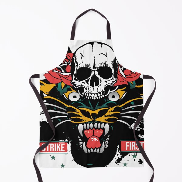 Item preview, panthere tattoo skull rose flower skull strike first old school designed and sold by Achille3777.