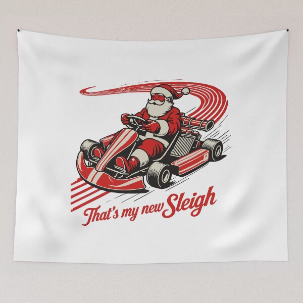 Item preview, Christmas Go-kart Fun In Retro Style designed and sold by LuminOrb.