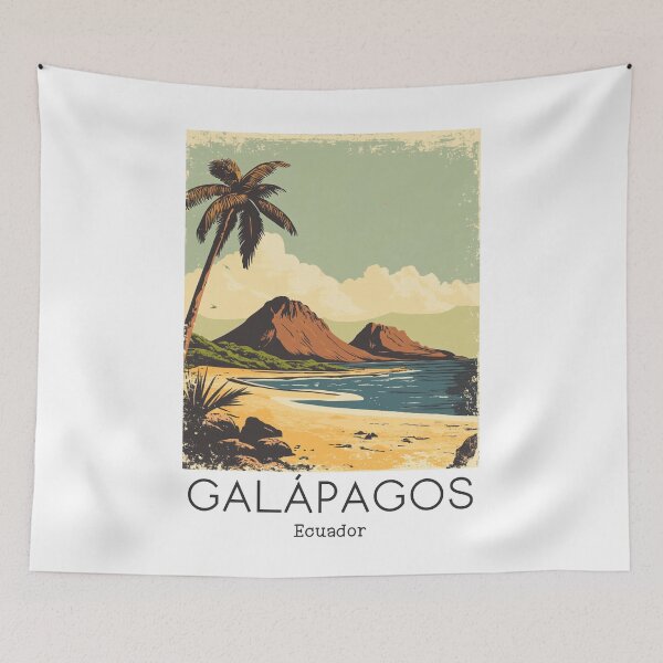 Item preview, A Vintage Travel Poster of Galápagos Islands - Ecuador  designed and sold by GoodOldVintage.