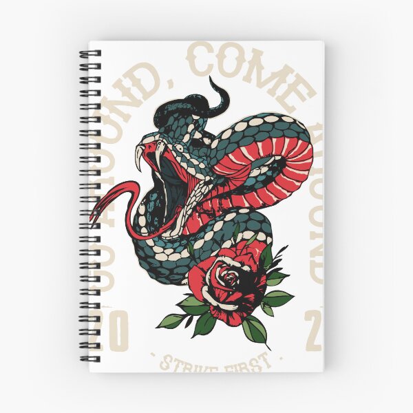 Item preview, Snake tattoo pink flower old school go around come designed and sold by Achille3777.