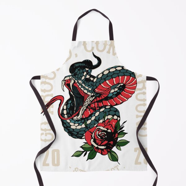Item preview, Snake tattoo pink flower old school go around come designed and sold by Achille3777.
