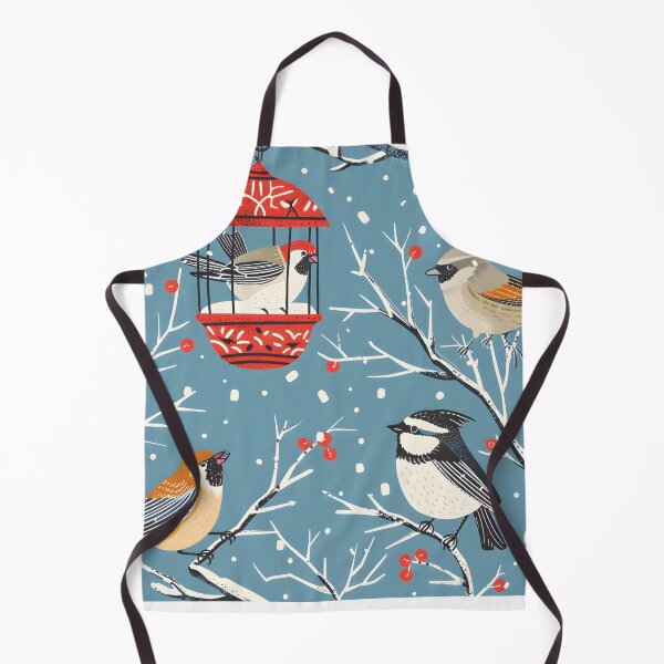 Item preview, Cute little birds in winter bird feeder designed and sold by Folksy Living.