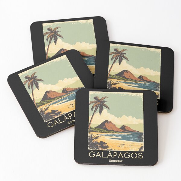 Item preview, A Vintage Travel Poster of Galápagos Islands - Ecuador  designed and sold by GoodOldVintage.