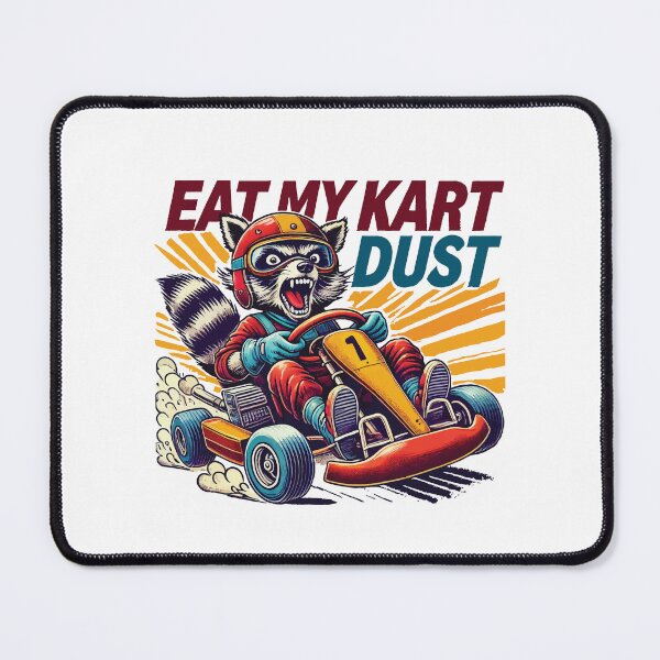 Item preview, Go-kart Racing Retro Style Eat My Kart Dust designed and sold by LuminOrb.