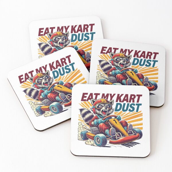 Item preview, Go-kart Racing Retro Style Eat My Kart Dust designed and sold by LuminOrb.