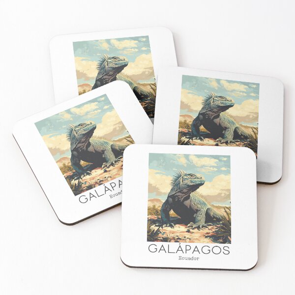 Item preview, A Vintage Travel Poster of Galápagos Islands - Ecuador  designed and sold by GoodOldVintage.