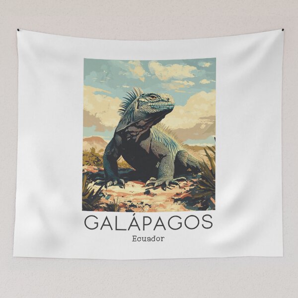 Item preview, A Vintage Travel Poster of Galápagos Islands - Ecuador  designed and sold by GoodOldVintage.