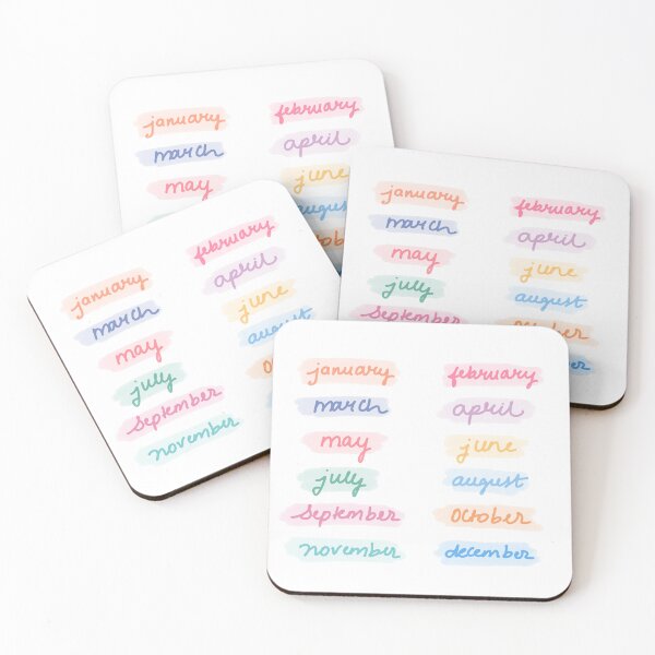 Item preview, Journaling Months of the Year in Pastel Soft Aesthetic Colors designed and sold by PinFlick.