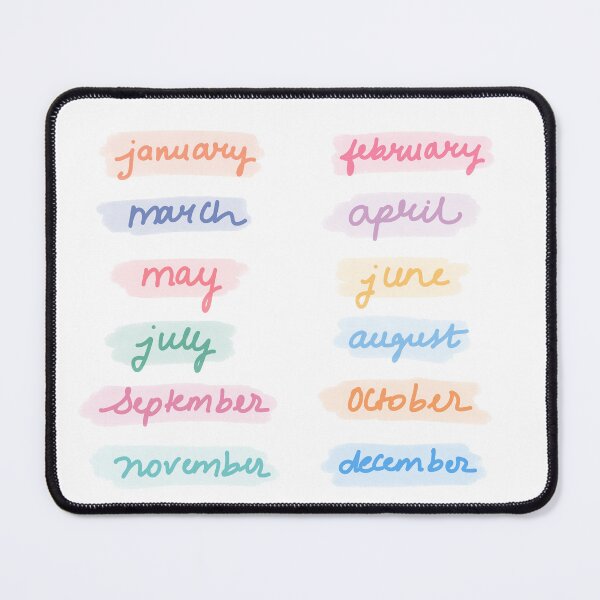 Item preview, Journaling Months of the Year in Pastel Soft Aesthetic Colors designed and sold by PinFlick.