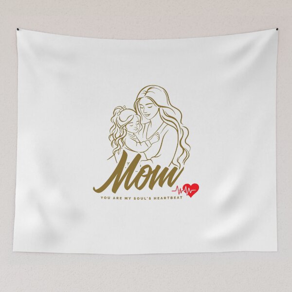 Artikelvorschau, Mama! Du bist der Herzschlag meiner Seele - Mutter-Tochter-Liebe entworfen und verkauft von qwicdesign.