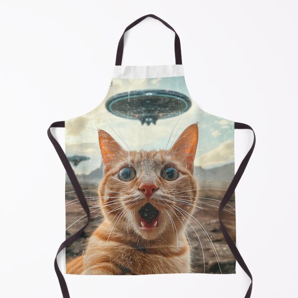 Item preview, Cat Selfie With Alien UFO Funny Cat Gifts For Men Women Kid designed and sold by Bongocomic.