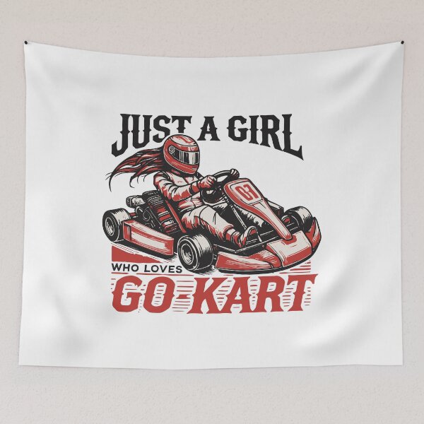 Item preview, A Girl Who Loves Go-kart Retro Style designed and sold by LuminOrb.