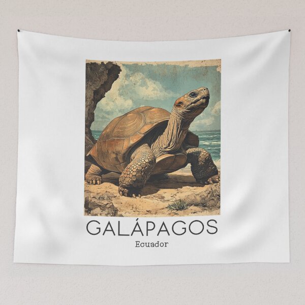 Item preview, A Vintage Travel Poster of Galápagos Islands - Ecuador  designed and sold by GoodOldVintage.