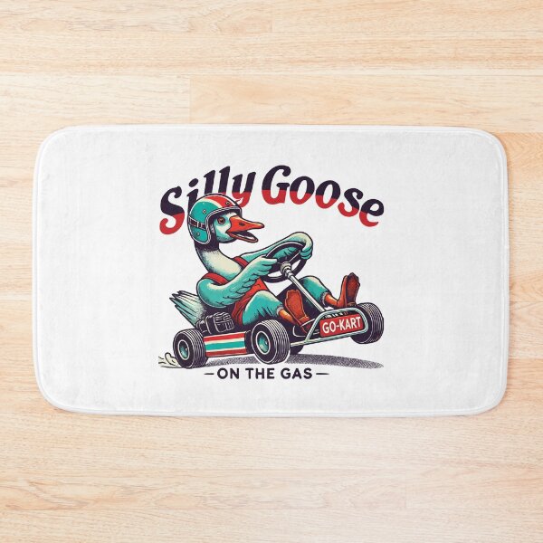Artikelvorschau, Go-Kart Spaß Mit Silly Goose Auf Dem Gas entworfen und verkauft von LuminOrb.