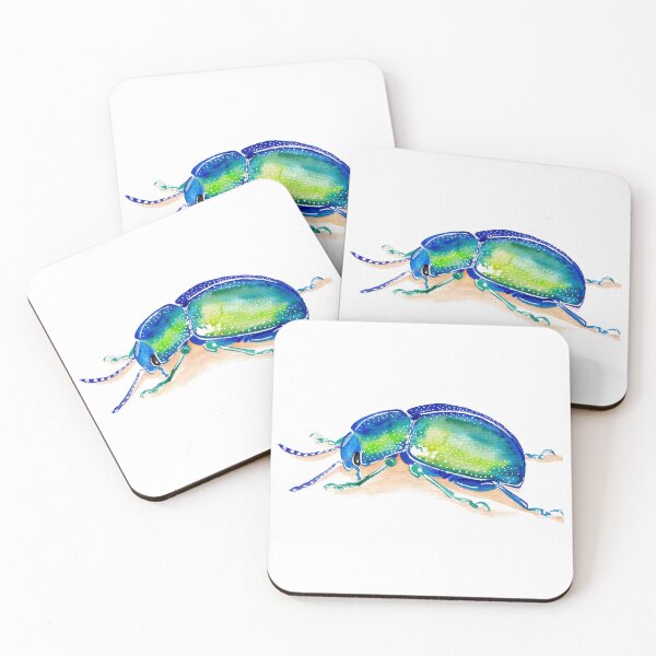 Item preview, leaf beetle watercolor designed and sold by EwieEnte.