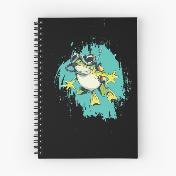 Item preview, Cartoon Diver Frog Dives Underwater designed and sold by sbachstroem.