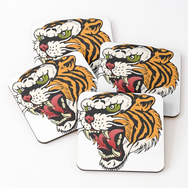 Item preview, Tiger tattoo lightning old school drawing designed and sold by Achille3777.