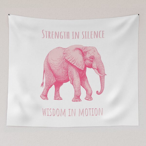 Item preview, Strength In Silence Wisdom In Motion - Elephant Animales designed and sold by Wildom.