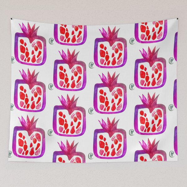 Item preview, Punk Pomegranate Watercolor Art designed and sold by Kalli Taub Art.
