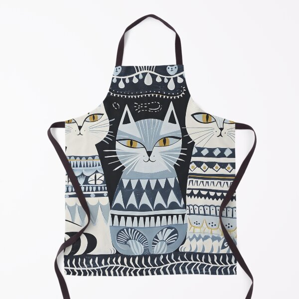 Item preview, Three cats modern folk black and white designed and sold by Folksy Living.