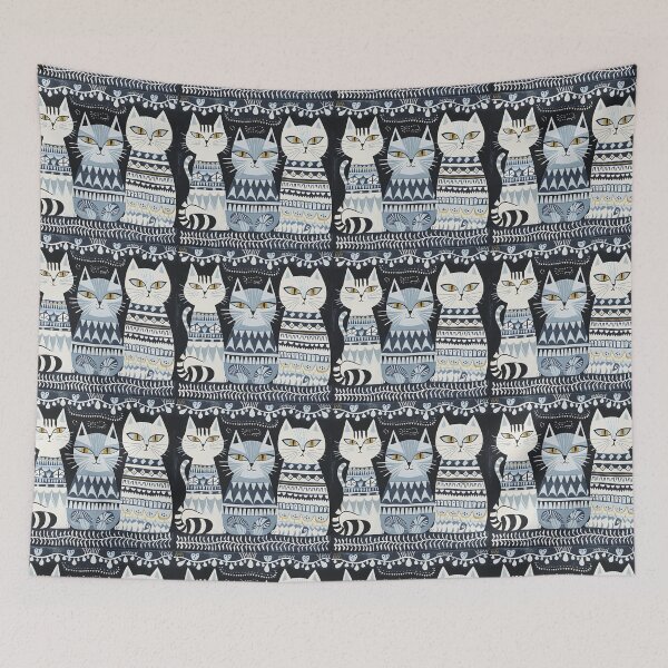 Item preview, Three cats modern folk black and white designed and sold by Folksy Living.
