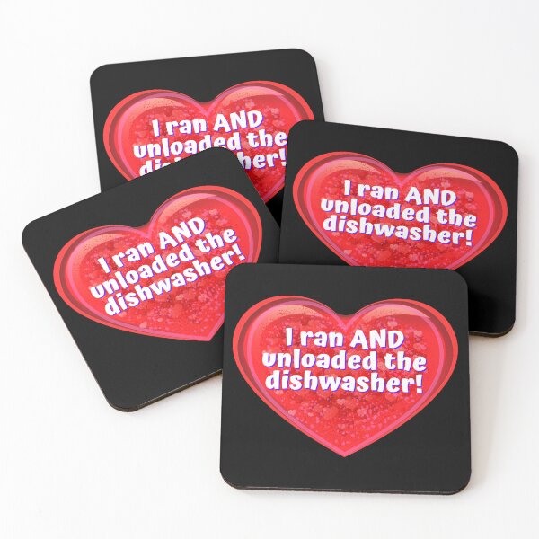 Item preview, HEART:  I ran AND unloaded the dishwasher! - funny valentines signs designed and sold by DesignsFromTW-S.
