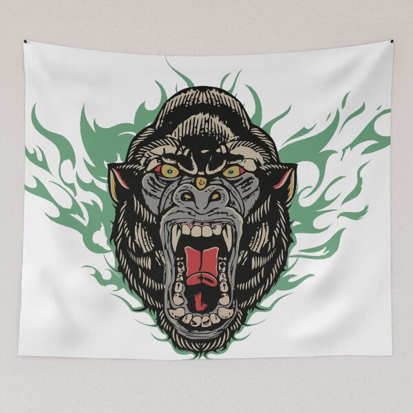 Item preview, Gorilla old school tattoo monkey wild bold designed and sold by Achille3777.