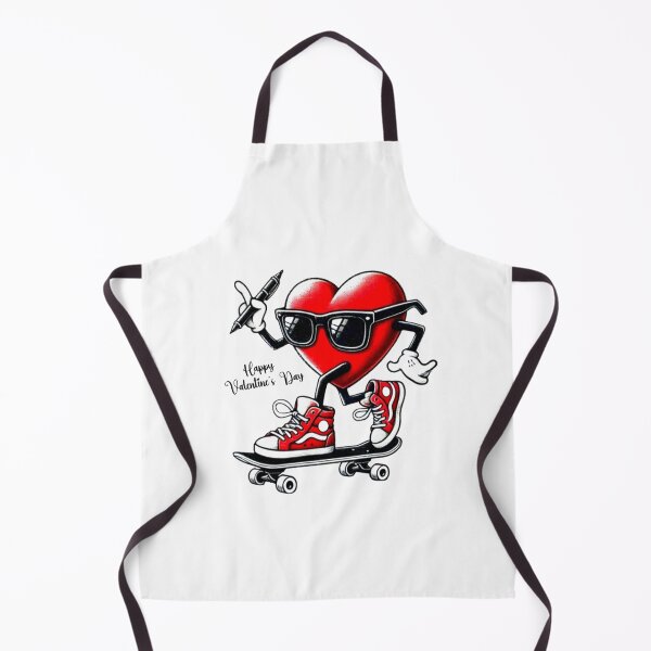 Item preview, Red Heart Skateboarding & Writing Happy Valentine's Day Funny Skater   designed and sold by Creat-Des.