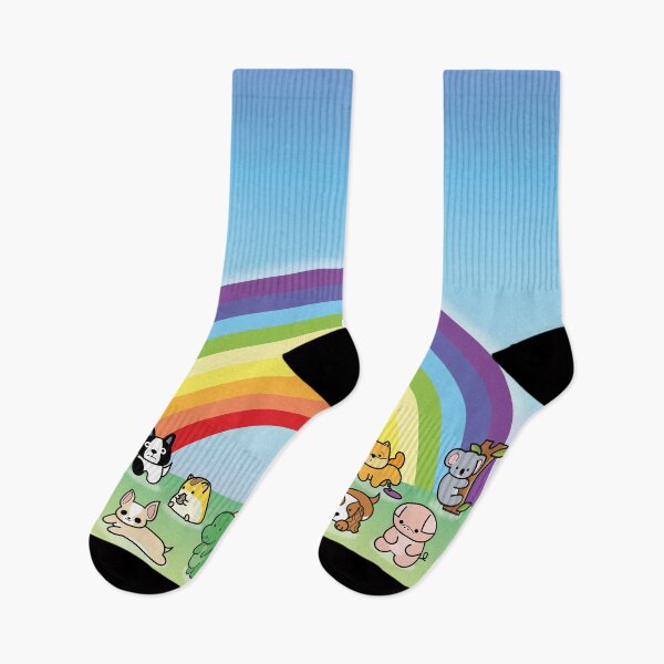 Artikelvorschau, Tierbabys mit Regenbogen entworfen und verkauft von littlechocoprints.