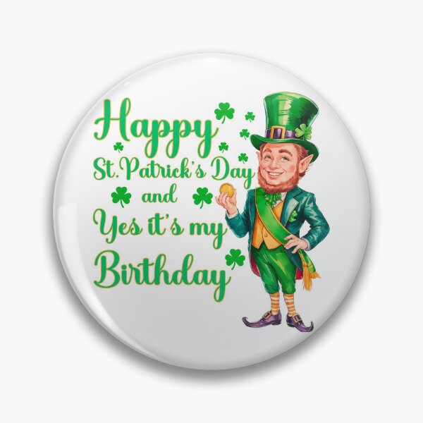 Item preview, Happy St. Patrick's Day  And Yes It's My Birthday: A Festive Leprechaun  designed and sold by elynne9.