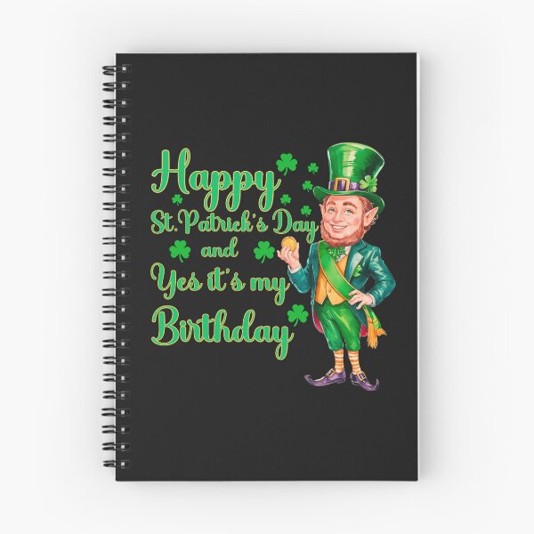 Item preview, Happy St. Patrick's Day  And Yes It's My Birthday: A Festive Leprechaun  designed and sold by elynne9.