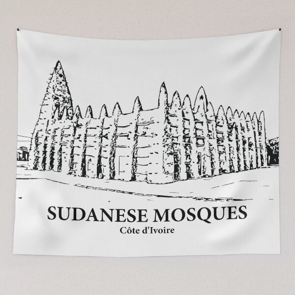 Item preview, Sudanese Mosques - Côte d'Ivoire designed and sold by Lakeric Cityscapes.