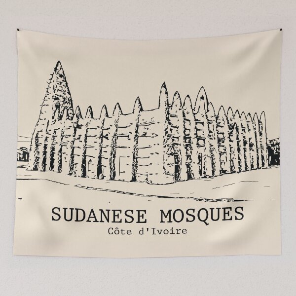 Item preview, Sudanese Mosques - Côte d'Ivoire designed and sold by Lakeric Cityscapes.
