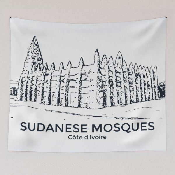 Item preview, Sudanese Mosques - Côte d'Ivoire designed and sold by Lakeric Cityscapes.