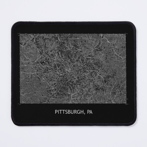 Item preview, Pittsburgh, PA 100K Topographical Map Black designed and sold by PGHPhotoCo.