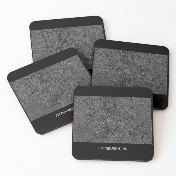 Item preview, Pittsburgh, PA 100K Topographical Map Black designed and sold by PGHPhotoCo.
